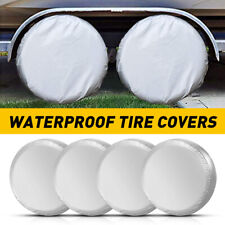 4PCS Set Tire Wheel&Tyre Covers RV Trailer Sun Camper Protector 27-29inch Silver picture