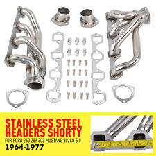 US Stainless Steel Headers Shorty For Ford 260 289 302 Mustang 302CU 5.0 1964-cj picture