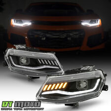 2016-2022 Chevy Camaro HID/Xenon Black LED Sequential Turn Projector Headlights picture