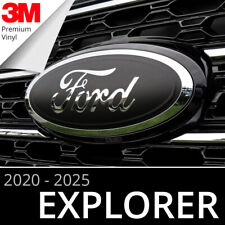 2020-2025 Ford Explorer Emblem Overlay Insert Decals - MATTE BLACK (Set of 2) picture