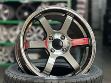NEW 4x100 (4 Wheels) 16x7J AOW TE37 SL SONIC GREY Flow Formed Fit HONDA TOYOTA picture
