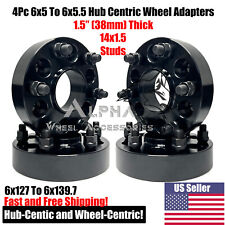 4 Hub Centric 6x5 To 6x5.5 Wheel Adapters For Trailblazer Envoy Bravada SSR 1.5