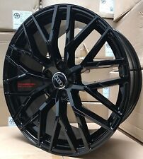 22'' Wheels fit Audi Q7 OES R8 Gloss Black Continental Tires Touareg Cayenne New picture