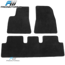Fits 17-23 Tesla Model 3 Black Nylon Floor Mats Front and Second Row picture