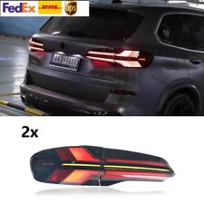 Pair LED Tail Lights For BMW X5 G05 2018-2023 Black Housing Turn Signal Upgrade picture