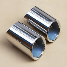 2Pcs For BMW 5-Series 528i 530i 535d F10/F18 Chrome Exhaust Tail Pipe Muffler picture