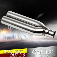 2.5'' 3'' Inlet/outlet Blastpipes blast pipe exhaust STAINLESS UNIVERSAL MUFFLER picture