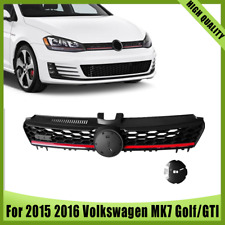 Fit 2015 2016 Volkswagen VW MK7 Golf/GTI Bumper Upper Black w/Red Trim Grille picture
