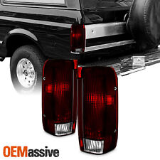 Fit 87-97 Ford Bronco F150 F250 Pickup Truck Dark Red Tail Lights Replacement picture