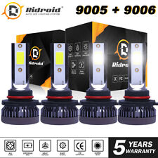 4x 9005 9006 LED Combo Headlight Kit Bulbs 6000K Cool White Bright High Low Beam picture
