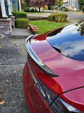 For 2012-2023 Tesla Model S Spoiler Wing Carbon Fiber Look Rear Trunk Lips US picture