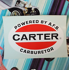 Original 1960's water Decal CARTER CARBURETOR Hot Rod GM Factory GM Drag Racing picture