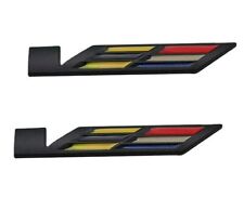 For CTS SRX STS V Metal Rear Trunk Emblem 3D Badge Sticker （2pc Colored Black） picture