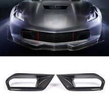Carbon Fiber Front Bumper Grille Bar Air Vent Trim For Corvette C7 Z06 2014-19 picture