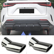 For Lexus Nx 250 350 350h 22-24 Silver Rear Exhaust Muffler Tip End Pipe Trim 2P picture