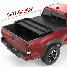 5 Ft Soft Tri-Fold Tonneau Cover for 2016-2023 Toyota Tacoma Extra Short Bed 60