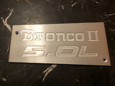 Ford Mustang 5.0 custom aluminum intake manifold plaque BRONCO II REVERSED picture
