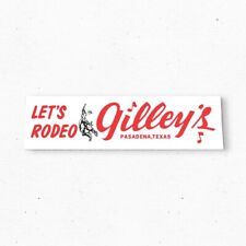 Gilley's LET'S RODEO Bumper Sticker - Tourism TEXAS Vintage Style Decal 80s 90s picture