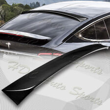For 2016-2023 Tesla Model X SUV Carbon Fiber Rear Roof Window Visor Spoiler Wing picture