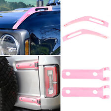 For Ford Bronco 2021+ Pink Front Engine Hood & Tailgate Spare Tire Hinge Cover picture