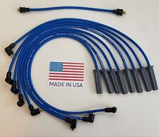 FORD 351C 351M 400 429 460 8.5mm BLUE SPARK PLUG WIRES For Points Cap  USA MADE picture