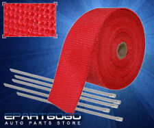 30 Feet Heat Shield Wrap Header Intake Turbo Supercharge+ Steel Ties Red picture