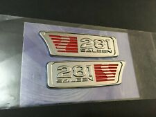 S281 EMBLEMS OF SALEEN 281 EMBLEM NEW NEVER INSTALLED CHROME RED -1PAIR picture