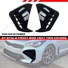 Front Bumper Side Vent Grill Blade Trim Cover Gloss Black For KIA Stinger 17-23 picture