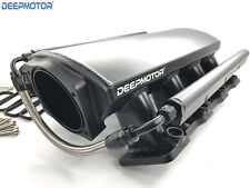 Deepmotor Low Profile LS3 L92 102 Fabricated Intake Manifold + Fuel Rails Black picture