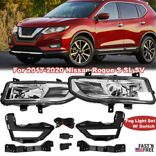 For 2017-2020 Nissan Rogue S SL SV Fog Lights Lamps W/ Switch Bezel Wires Set picture