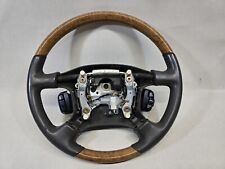 2001 INFINITI QX4 QX-4 LEATHER & WOOD STEERING WHEEL W/ CRUISE STEREO BUTTONS picture