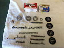 PLYMOUTH 69 road runner letters, ballast resistors, ant bezels, whl ctrs, pster picture