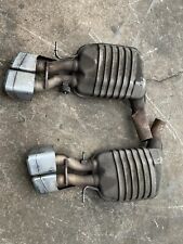 MERCEDES W218 W212 E63 CLS63 AMG REAR EXHAUST MUFFLER PIPE TIP SET OEM picture