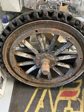 Model T Wood Spoke Wheel Solid Tire Military VTG Heavy Equipment Truck Auto Teen picture