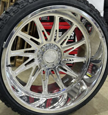4 NEW 24x12 AXE Forged AF9 Polished Wheels 8x180 Chevy GMC picture