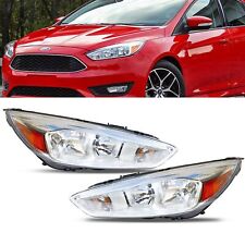 For 2015-2018 Ford Focus Headlights Headlamps Pair Clear Lights With Amber 15-18 picture