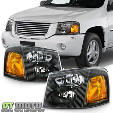 2002-2009 GMC Envoy 02-06 XL Black Headlights Headlamps Replacement Left+Right picture