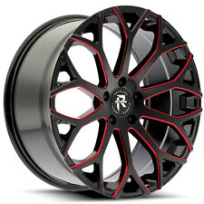 20x9 Black Red Wheel Revenge Luxury RL-105 5x120  35 picture