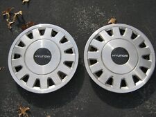 Lot of 2 genuine Hyundai Sonata Scoupe 14 inch metal hubcaps wheel covers picture