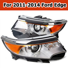 Headlamps Pair Set Left+Right Headlights for 2011-14 Ford Edge Halogen Projector picture