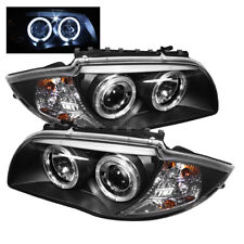 Fit BMW 08-13 E87 1-Series Black Dual Halo Projector Headlight Lamp 128i 135i picture