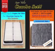 Engine & Carbonized Cabin Air Filter for 2013-2018 Hyundai Santa Fe 6320&36179  picture