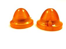 Renault Dauphine Gordini Front Turn Signal Lens Set Amber - NEW - #147 picture