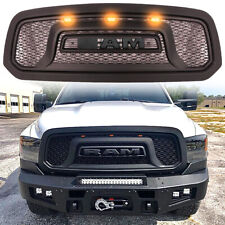 Grille For 2013-2018 Dodge RAM 1500 Big Horn Rebel Style W/Letters W/LEDs Black picture