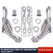 For Chevy GMC C/K 1500/2500/3500 5.0/5.7L 88-95 Polished Stainless Steel Headers picture