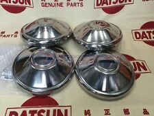 DATSUN 1200 Polished Road Wheel Center Caps Genuine (For NISSAN B110 B120 Ute) picture