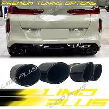 Gloss Black Exhaust Tips Replace for BMW X5 G05 X6 G06 X7 G07 40i Models picture