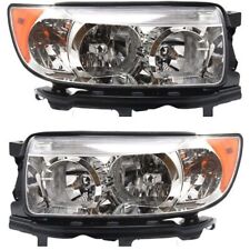 Headlight Set For 2006-2008 Subaru Forester Wagon Left and Right With Bulb 2Pc picture