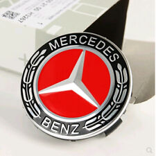 4 PC Set Wheel Center Hub Caps Emblem Fits Mercedes Bens Red 75MM/3 IN picture