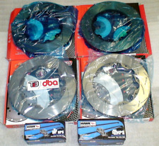 DBA 5000 Slotted front / rear disc brakes rotors ,Hawks HPS pads 2012-24 GTR R35 picture